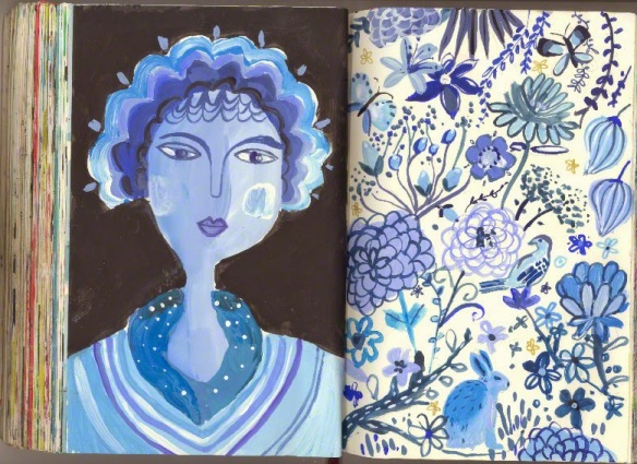 Blue Lady illustration